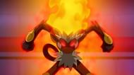 Ash's Infernape in the anime. (Image via The Pokemon Company)